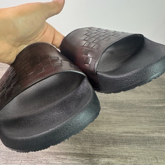 Magnanni Brown Playa Slide Mid Brown Slide Sandals size 7 IMMACULATE - Picture 9 of 11